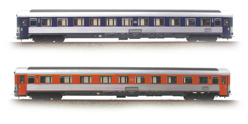 LS Models 46012 - 2pc Passenger Coach Set ABvmz 227 + Bvmz 237 of the DB